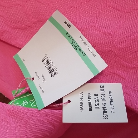 Pappagallo Bubble Gum Pink Cocktail Dress New With Tags Size 8 Knee Length - Picture 6 of 7